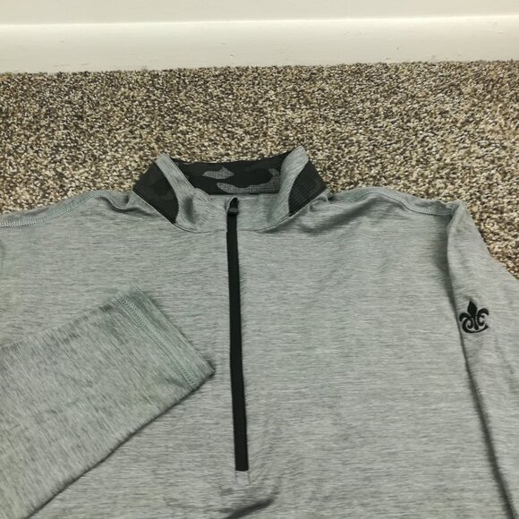 Greyson Other - Greyson French Creek Golf Club Jacket 1/4 Zip Camo Collar Brrr Gray Mens Medium